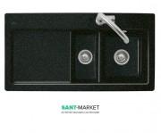 Мийка для кухні прямокутна Villeroy & Boch Subway 60 XR чорний граніт 672101J0