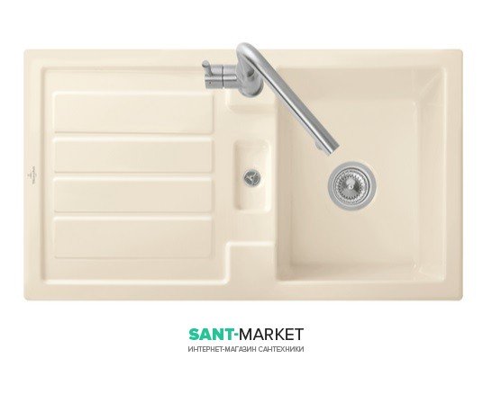 Мийка для кухні прямокутна Villeroy & Boch Flavia 50 кремовий 330501KR