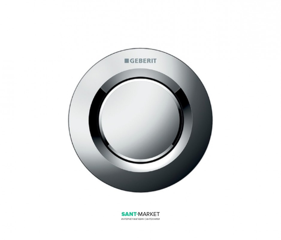 Пневмокнопка змиву для унітазу Geberit Type 01 дистанційна одинарний змив хром глянсовий 116.040.21.1