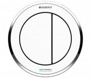 Пневмокнопка змиву для унітазу Geberit Type 10 подвійний змив білий / хром глянсовий / білий 116.056.KJ.1