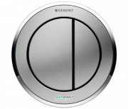 Пневмокнопка смыва для унитаза Geberit Type 10 двойной смыв хром матовый/хром глянцевый/хром матовый 116.057.KN.1