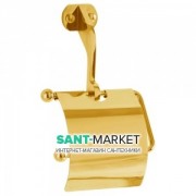 Тримач туалетного паперу Kerasan Retro з кришкою золото 742191