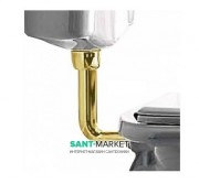 Труба для підключення низького бачка Kerasan Retro / Waldorf золото 750491