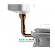 Труба для підключення низького бачка Kerasan Retro / Waldorf бронза 750493