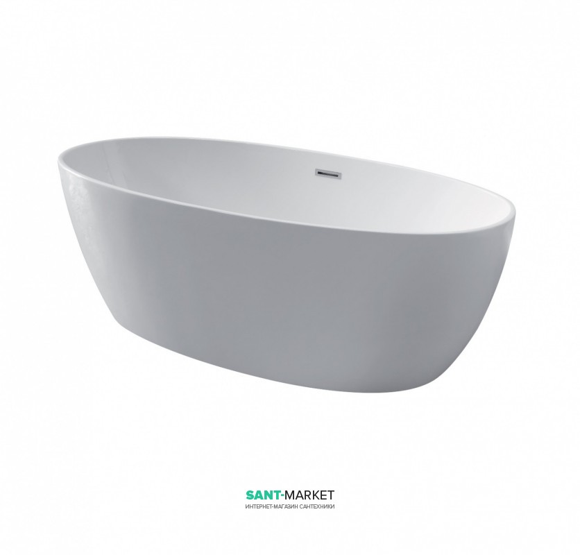 Ванна акрилова овальна Kerasan Flo свободностоящая 170х82 біла 742901