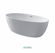 Ванна акриловая овальная Kerasan Flo свободностоящая 170х82 белая 742901