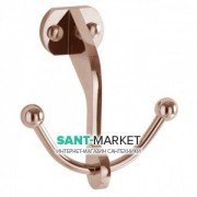 Крючок двойной для ванной Kerasan Retro бронза 742493