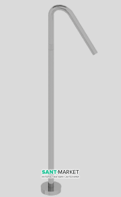 Смеситель напольный для раковины Kerasan Artwork однорычажный нержавеющая сталь сатинированная 756198