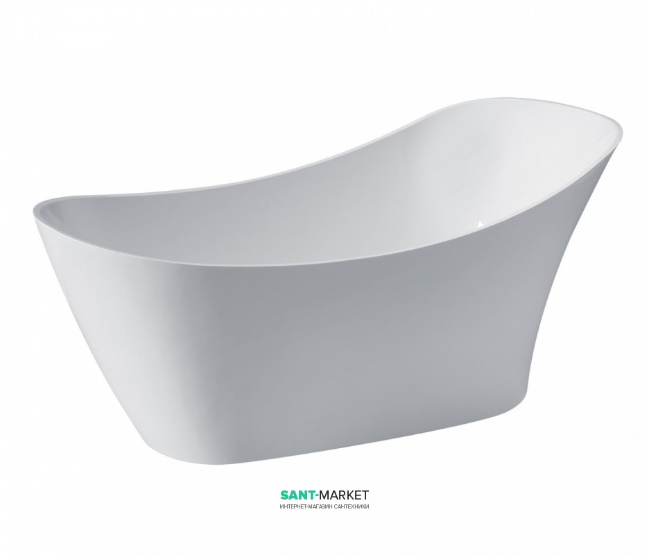 Ванна акриловая овальная Kerasan Waldorf свободностоящая 167х82 белая 743201