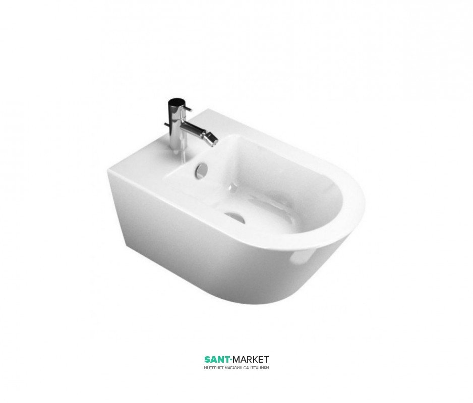 Біде підвісне Catalano Zero Soft 55х35 см 1 отвір під змішувач колір білий 1BS55NR00