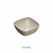 Раковина для ванной накладная Catalano Colori Green Lux 40х40 квадратная керамическая цвет серый матовый 140APGRLXGS