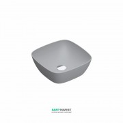 Раковина для ванной накладная Catalano Colori Green Lux 40х40 квадратная керамическая цвет цемент матовый 140APGRLXCS