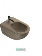 Биде подвесное Catalano Colori Sfera 55х35 см 1 отверстие под смеситель цвет коричневый матовый 1BSF54MS
