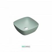 Раковина для ванної накладна Catalano Colori Green Lux 40х40 квадратна керамічна колір зелений матовий 140APGRLXVS