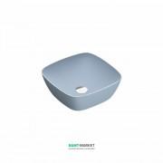 Раковина для ванной накладная Catalano Colori Green Lux 40х40 квадратная керамическая цвет голубой матовый 140APGRLXAS