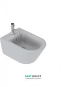 Біде підвісне Catalano Zero Soft 55х35 см 1 отвір під змішувач колір цемент матовий 1BS55NRCS