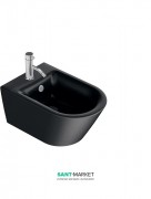 Біде підвісне Catalano Zero Soft 55х35 см 1 отвір під змішувач колір чорний матовий 1BS55NRNS