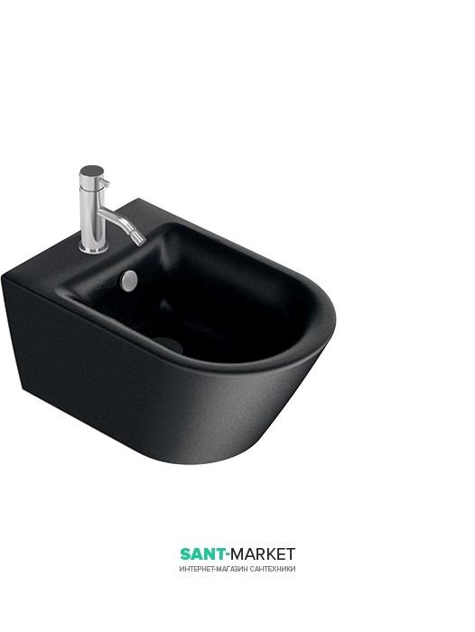 Біде підвісне Catalano Zero Soft 55х35 см 1 отвір під змішувач колір чорний матовий 1BS55NRNS