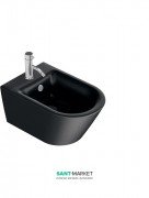 Біде підвісне Catalano Zero Soft 55х35 см 1 отвір під змішувач колір чорний матовий 1BS55NRNS