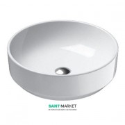 Раковина для ванної накладна Catalano Green 42х42 кругла керамічна колір білий 142AGR00
