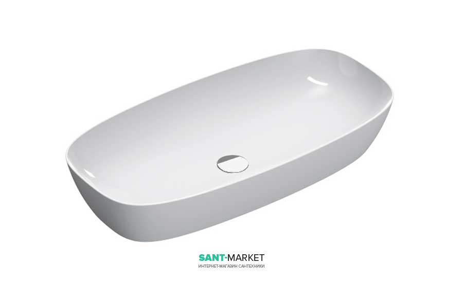 Раковина для ванной накладная Catalano Green Lux 80х40 керамическая цвет белый 180APGRLX00