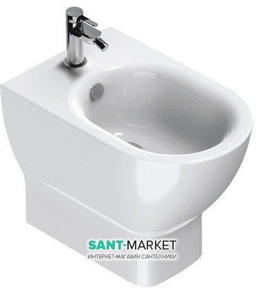 Біде підлогове Catalano Sfera Eco 54х35 см з одним отвором під змішувач кераміка білий 1BIS54ECO00