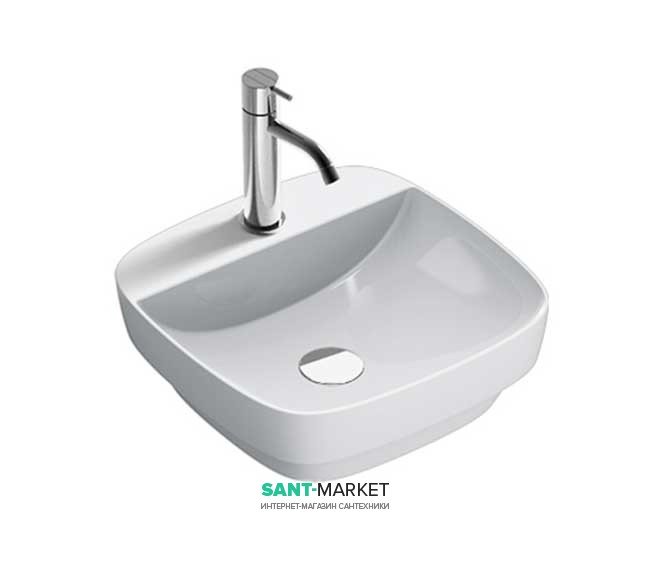 Раковина для ванной полувстраиваемая Catalano Green Lux 42х42 керамическая цвет белый 142GRLXN00