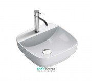 Раковина для ванной полувстраиваемая Catalano Green Lux 42х42 керамическая цвет белый 142GRLXN00