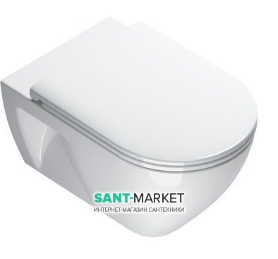 Унитаз подвесной Catalano Sfera Eco безободковый 35х54.5 см керамика белый 1VSF54RECO00