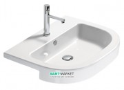 Раковина для ванної накладна полувстраіваемие Catalano Zerotondo 65х46 керамічна колір білий 1LSZE00