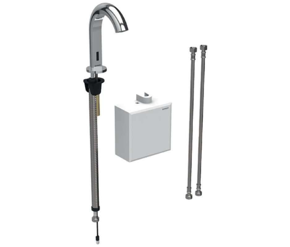 Смеситель для раковины Geberit Piave электронный питание от генератора хром глянцевый 116.166.21.1