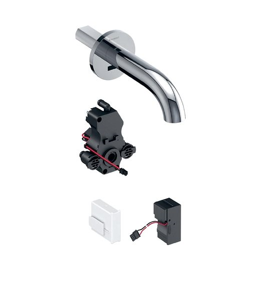 Смеситель для раковины Geberit Piave электронный настенный питание от сети хром глянцевый 116.262.21.1