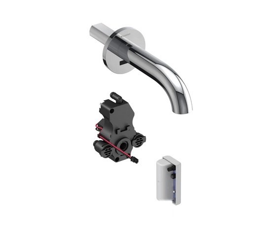 Кран для раковини Geberit Piave електронний настінний харчування від генератора хром глянсовий 116.265.21.1