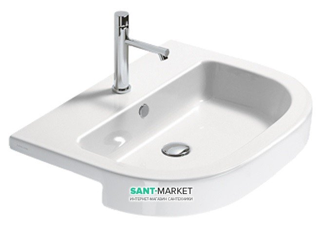 Раковина для ванной накладная полувстраиваемая Catalano Zerotondo 65х46 керамическая цвет белый 1LSZE00