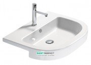 Раковина для ванної накладна полувстраіваемие Catalano Zerotondo 65х46 керамічна колір білий 1LSZE00