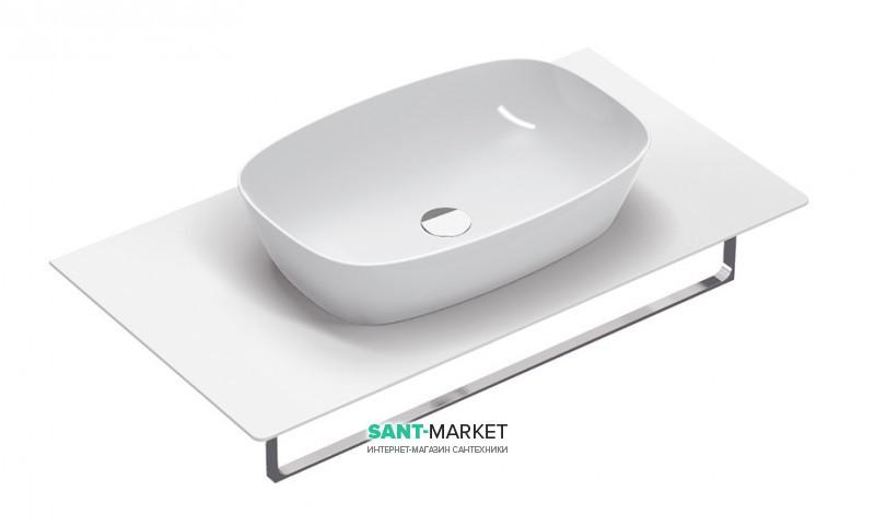 Стільниця під раковину Catalano Green Lux керамічна без отвору для змішувача 100х54 см біла 1PC10C200