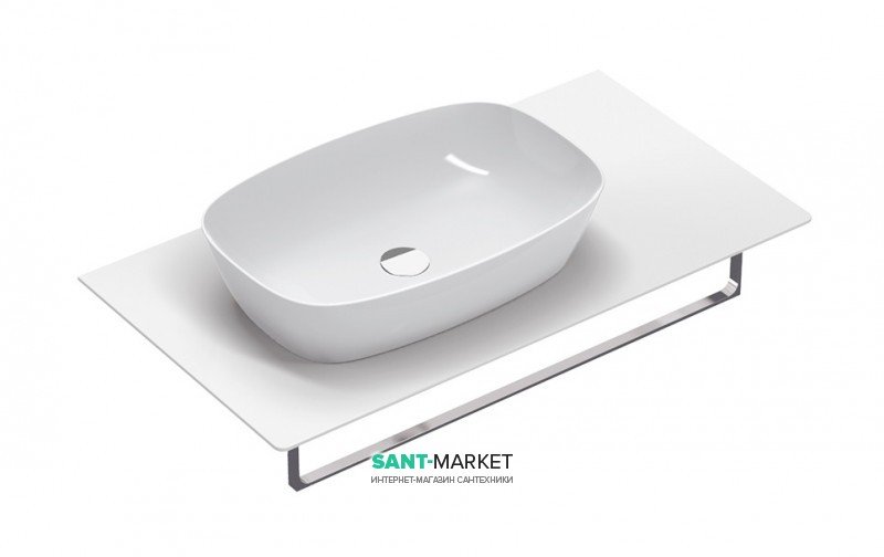 Стільниця під раковину Catalano Green Lux 60 монтаж зліва без отвору для змішувача 100х54 см біла 1PC10C400