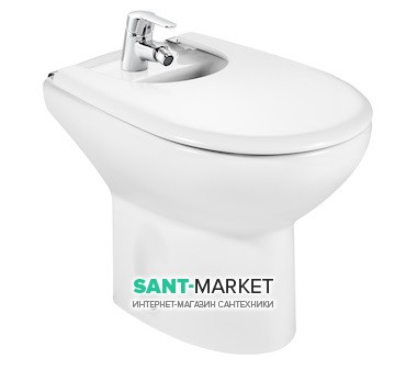 Біде підлогове Roca Victoria 53х35.5 см з одним отвором під змішувач кераміка білий A355394003