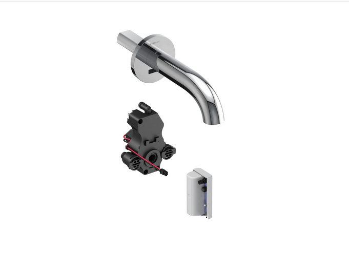 Кран для раковины Geberit Piave электронный настенный питание от генератора хром глянцевый 116.285.21.1