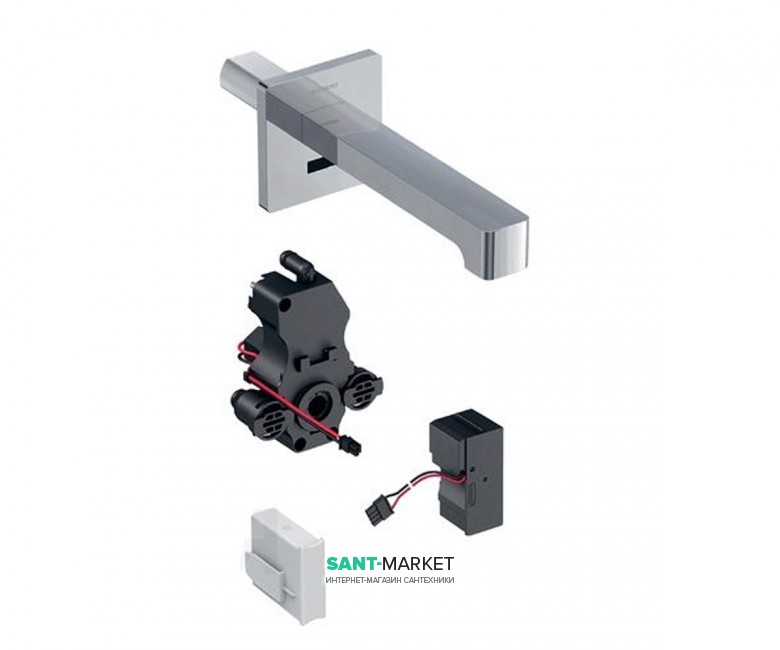 Смеситель для раковины Geberit Brenta электронный настенный питание от батареи хром глянцевый 116.294.21.1