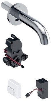 Кран для раковины Geberit Piave электронный настенный питание от сети хром глянцевый 116.281.21.1