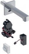 Смеситель для раковины Geberit Brenta электронный настенный питание от генератора хром глянцевый 116.296.21.1