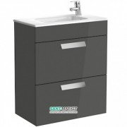 Тумба подвесная из ДСП с раковиной Roca Debba 60 см серый антрацит A855905153