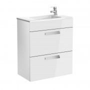 Тумба підвісна з ДСП з раковиною Roca Debba 60 см білий глянсовий A855905806