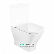 Приставний унітаз-компакт Roca Gap Rimless з подвійним зливом універсальний випуск кераміка білий A342737000