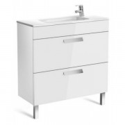 Тумба підвісна з ДСП з раковиною Roca Debba 80 см білий глянсовий A855907806