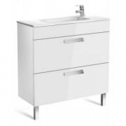 Тумба подвесная из ДСП с раковиной Roca Debba 80 см белый глянцевый A855907806