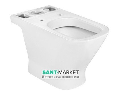 Унітаз підлоговий Roca GAP 65х36.5 см з горизонтальним випуском кераміка білий A342477000