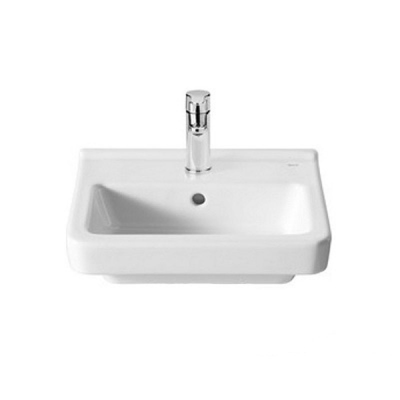 Раковина для ванной подвесная Roca Dama-n Compact 40х32 с одним отверстием под смеситель белая A32778A000