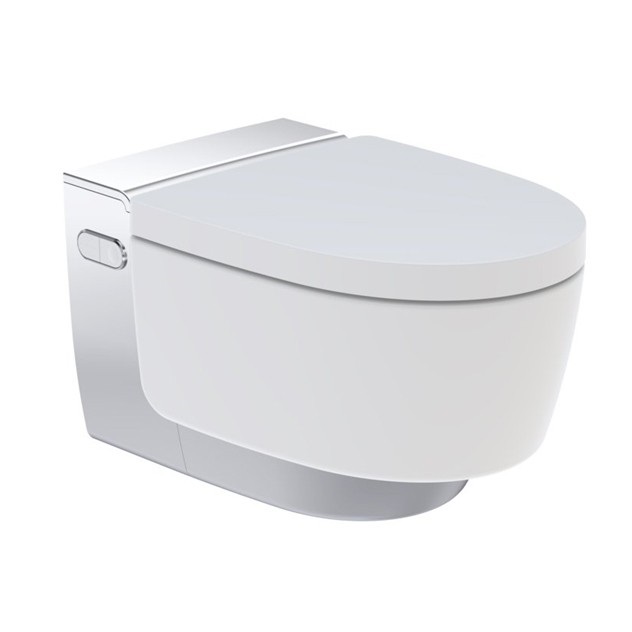 Унітаз-біде підвісний Geberit AquaClean Mera Comfort панель хром 146.210.21.1